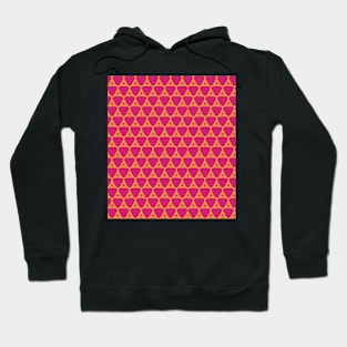 Seamless geometriccall pattern in pink and orange Hoodie